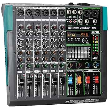 Depusheng DX6 6チャンネルアナログミキサー Amazon.com: Depusheng DX6 Professional Mixer Sound Board